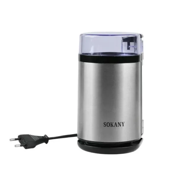 Электрическая кофемолка Sokany SM-3001S 180Вт, сталь 304, измельчение кофе, орехов и соевых бобов Киев