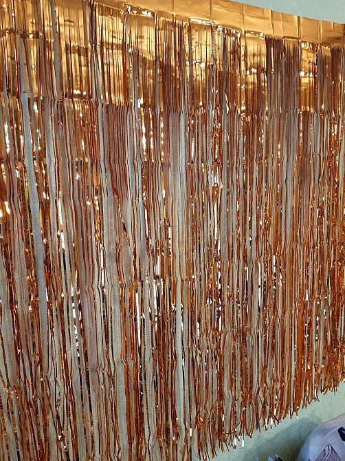 Дождик для фотозоны 1 м на 1 м оранжевый Киев - изображение 2