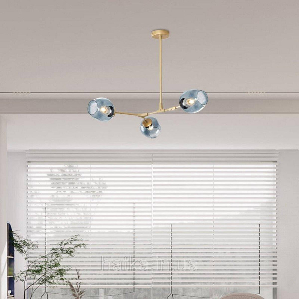 Люстра декоративна 19662-3 на 3 плафони Київ - фото 1