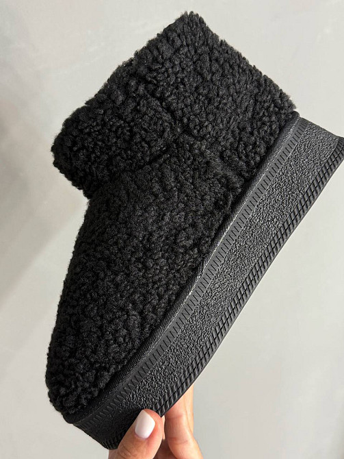 Угги женские Hengji 37-1 с мехом тедди на платформе черные, 38, 24 см Киев - изображение 14