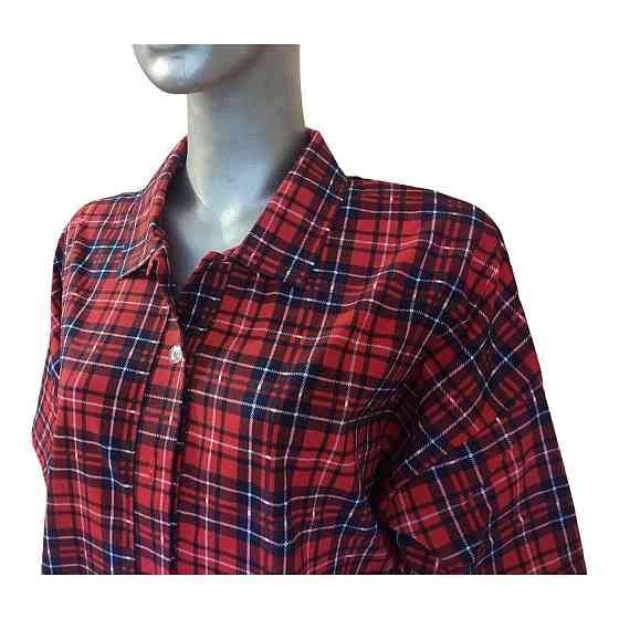 Халат женский р. 50 трикотаж м. 413 красный, хлопковый Киев
