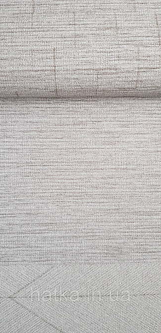 Шпалери вінілові на флізеліні Rasch Golden Hour метрові тонка смужка соломка під тканину бежево-сірі Київ - фото 1