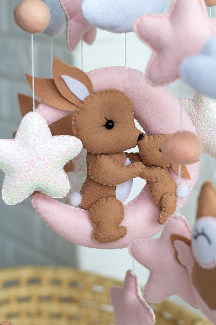 Музичний мобіль WoollyFox «Ніжність» для дівчинки з 35 мелодіями Киев - изображение 9