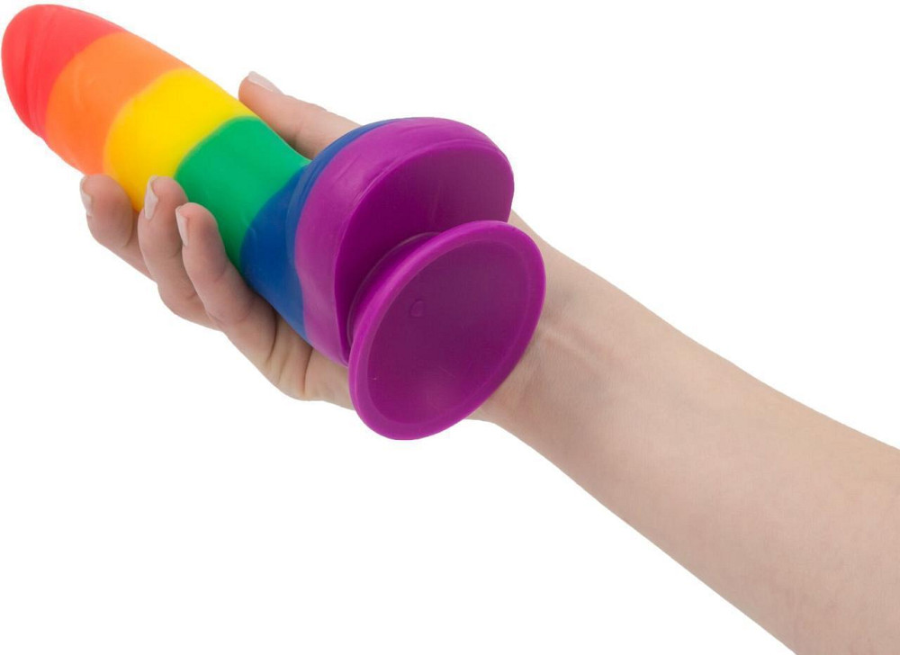 Райдужний фалоімітатор ADDICTION - JUSTIN - 8 "- RAINBOW, 20,3 см, силікон, вібропуля в подарунок Sex Aura Київ - фото 6