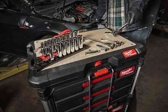 Набір головок торцевих хромованих дюймових 3/8 MILWAUKEE на планці (10шт) Одеса