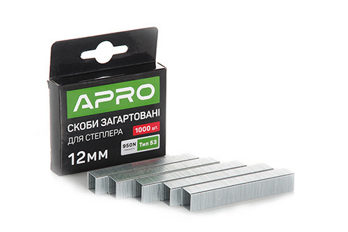 Скоби загартовані 12х11.3х0.7мм 1000 шт. APRO Рівне - фото 1