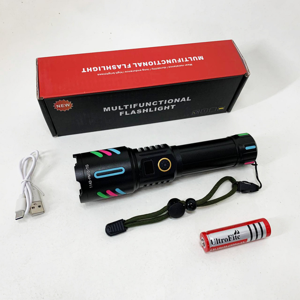 Багатофункціональний тактичний ліхтар, Ліхтарик на USB зарядкою для дому, Невеликий ручний ліхтар MB-47 Львів - фото 2