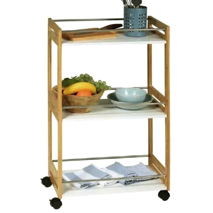 Етажерка для ванної на коліщатах "Данді" сієна-зефір Миколаїв - фото 1