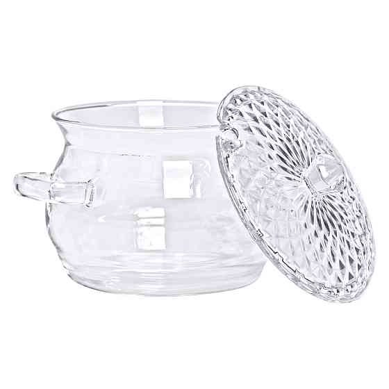 Скляна каструля прозора з кришкою 2 (л) жаростійка HP-33-1 Коломия