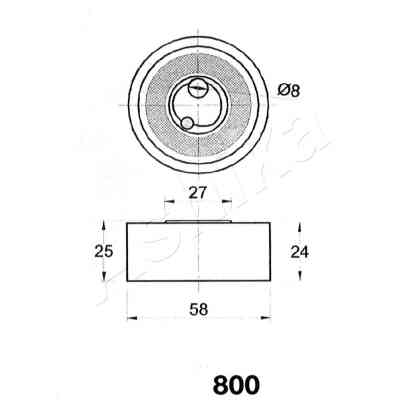 Ролик натягувача ременя ASHIKA 45-08-800 Вінниця