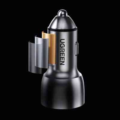 Зарядний пристрій Ugreen QC 3.0+QC 3.0 Dual USB-A 36W Fast Car Charger Space Grey (CD213) (60980) Вінниця