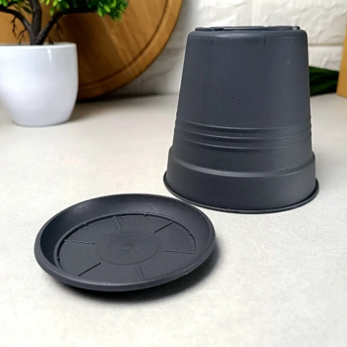 Вазон Глорія з підставкою 14,5*14см граніт Алеана Житомир