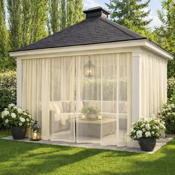 Антимоскітна сітка-тюль для альтанки та вікон 2.6х1.8м Молочний Вінниця