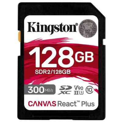 Карта памяти Kingston 128GB SDXC class 10 UHS-II U3 Canvas React Plus (SDR2/128GB) Винница