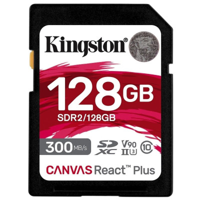 Карта памяти Kingston 128GB SDXC class 10 UHS-II U3 Canvas React Plus (SDR2/128GB) Винница - изображение 1