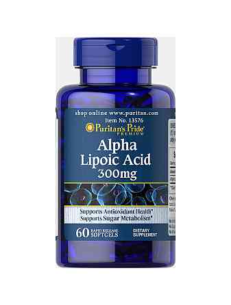 Альфа-липоевая кислота Puritan's Pride Alpha Lipoic Acid 300 mg 60 Capsules Луцк