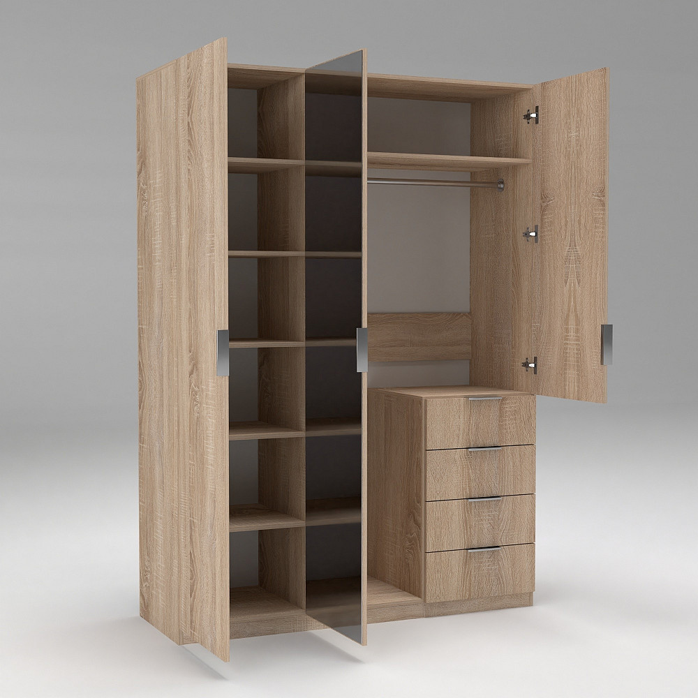 Шкаф Кристалл 2, Дуб Сонома, 1500х520х2100 Львов - изображение 5