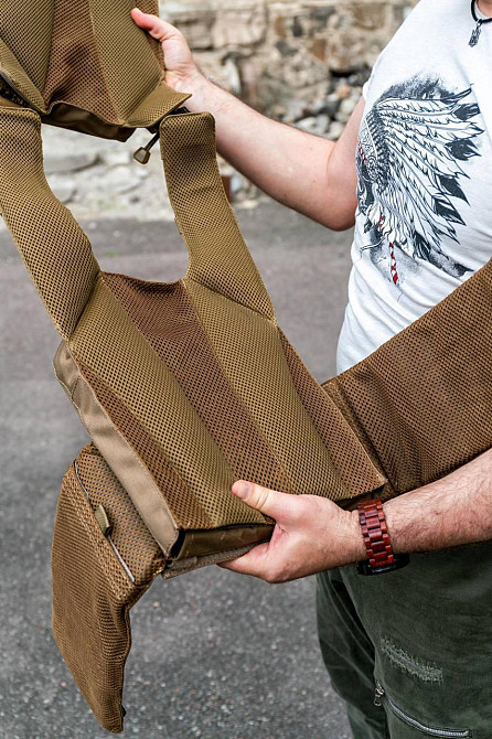 Бронежилет без плит (Кордура 1000Д) з швидким зняттям Пісочний Вінниця - фото 10