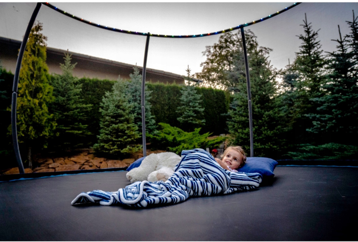 Батут THUNDER INSIDE ELITE з внутрішньою сіткою 6 футів 183 см чорно-блакитний Київ - фото 8