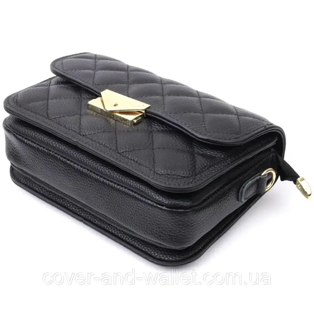 Елегантная кожаная черная женская сумка Киев - изображение 9