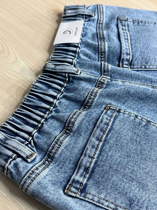 Джинси жіночі Dragon 8322 Mom Comfort стрейчеві з резинкою на талії блакитні, блакитний, 30, 30, 80 см, 105 см Київ - фото 10