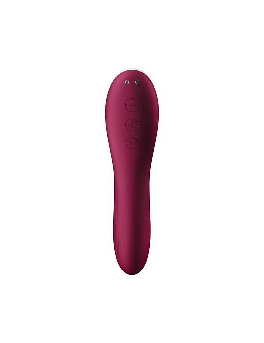 Вакуумний стимулятор із вібрацією Satisfyer Dual Crush Wine Red Sex Aura Київ - фото 3