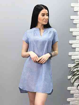 Свободное летнее платье из льна 