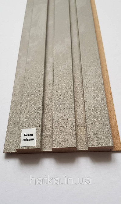 Стеновая реечная панель МДФ 117х12х2800 мм Бетон светлый СП12117-35 Киев - изображение 2