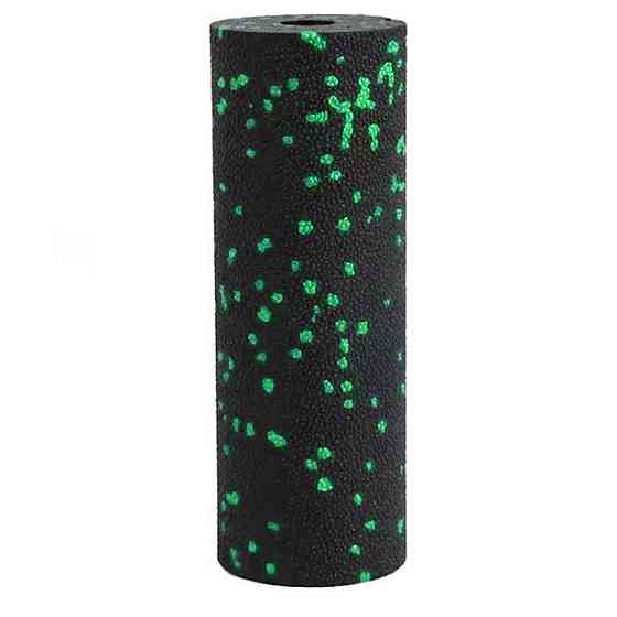 Масажний ролик (роллер) гладкий PowerPlay PP-4346 Mini EPP Foam Roller Чорно/Зелений (15x5,3см.) Каменское