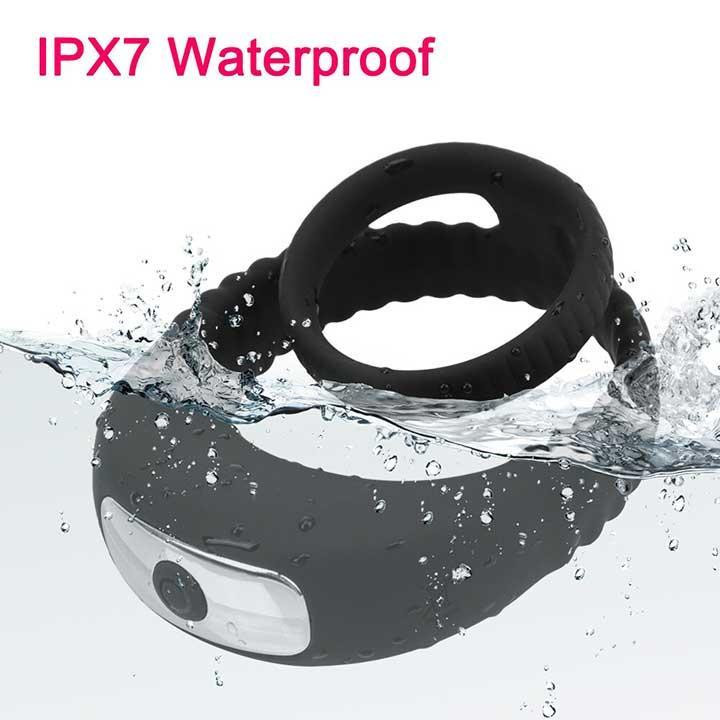 Потрійне ерекційне віброкольцо на пенис і мошонку USB - Чорний Вінниця - фото 8