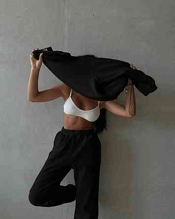 Жіночий теплий костюм-двійка: кофта та штани двосторонній фліс «Полар» Чорний, 42/44 Одеса