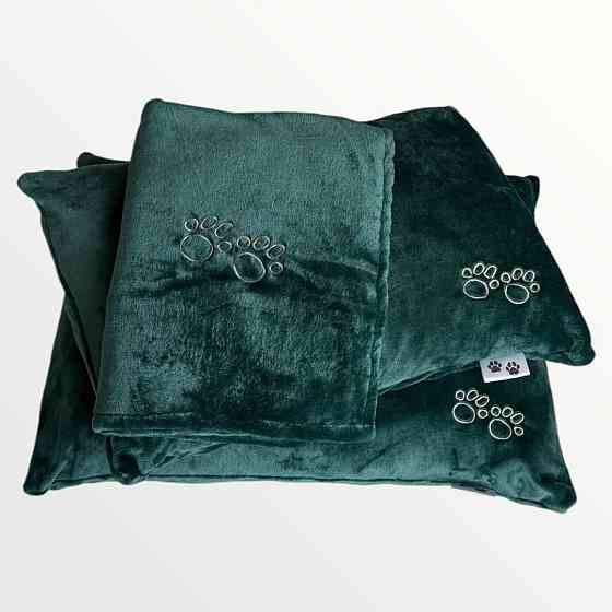 Ecotton Комплект Ecotton For Pets Lux дорожня подушка для домашніх тварин Atlantic зелений Коломыя