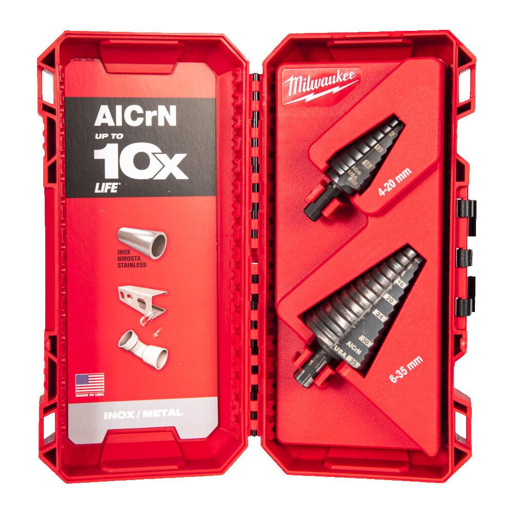 Набор сверл ступенчатых Step Drill COBALT ALCRN MILWAUKEE (Ø4–20мм Ø6–35мм) (2шт), пластиковая коробка Одесса - изображение 1