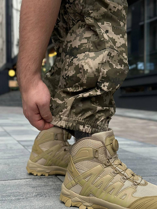 Літній військовий піксельний чоловічий костюм гірка матеріал ріп стоп вітрозахисний для зсу Львів - фото 5