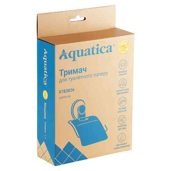 AQUATICA Держатель для туалетной бумаги на вакуумной присоске s38 129×102×168мм AQUATICA (97838 Киев