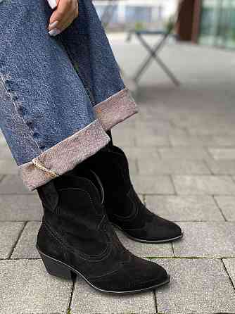 KATI SHOES Черевики жіночі KATI SHOES 407 чорні (весна-осінь, замша натуральна) (6063) Коломия