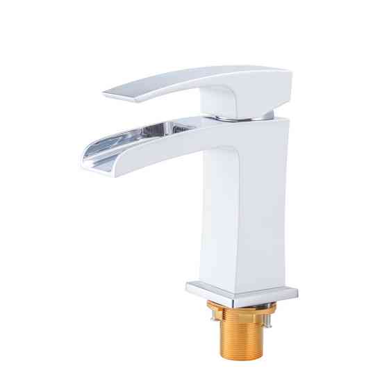 Смеситель для умывальника Koer KB-14007-04 водопад хром-белый KR5155 Харьков