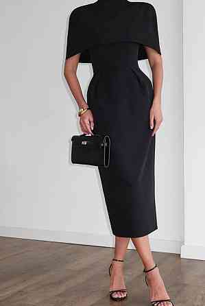 Жіночий елегантний вечірній костюм плаття + накидка костюмка Чорний, 42/44 Одеса