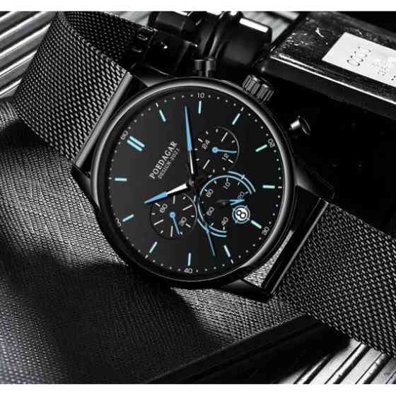 Чоловічий наручний годинник Poedagar Misto (Чорний) Вінниця