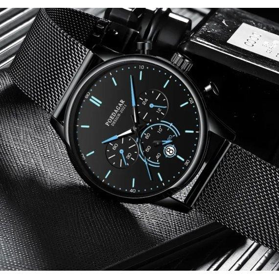 Чоловічий наручний годинник Poedagar Misto (Чорний) Вінниця - фото 4