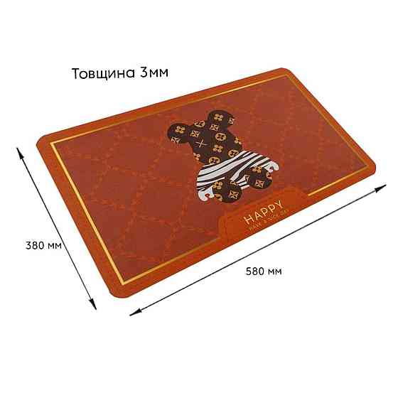 Влагопоглощающий коврик 38х58х3мм 