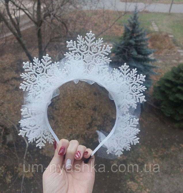Обруч ободок Снежинка корона Снежная королева Кривой Рог - изображение 3