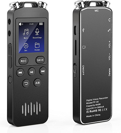 Диктофон VIVANIIR 64GB - V58 голосовая активация 1536 Кбит/с с USB-C для лекций встреч интервью Днепр - изображение 1