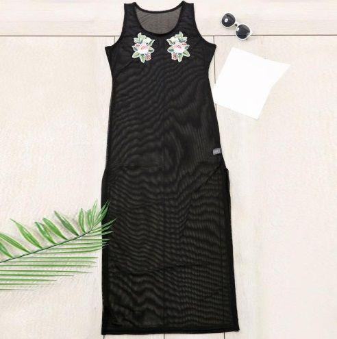 Пляжная накидка сетка длинная черный Киев - изображение 4