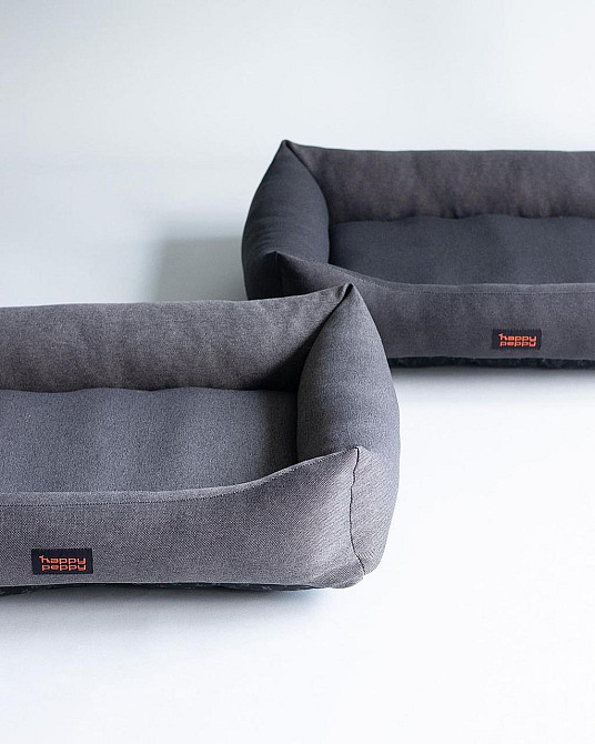 Лежак для собак и котов Happy Peppy (Хэппи Пеппи) Sofa Рогожка 80х120 см, Светло-серый Запорожье - изображение 4