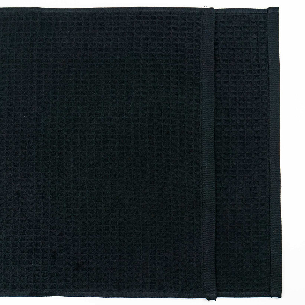 Комплект вафельних рушників 2шт YouStar 50х90см, 70х140см 320г/м2 (Чорний) Суми - фото 5