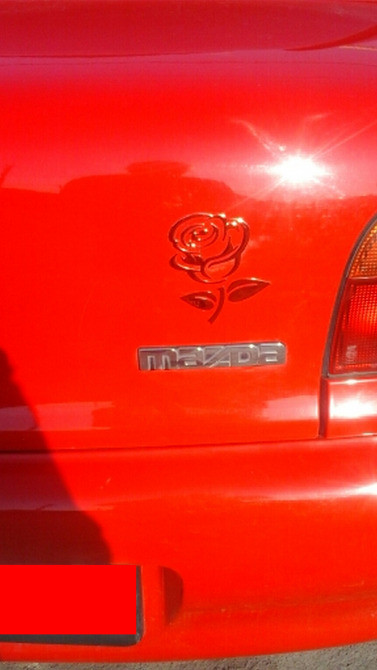 Наклейка на авто Роза Червона опукла Київ - фото 2