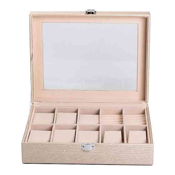 Шкатулка для прикрас з еко-шкіри 25.5×20 см Київ