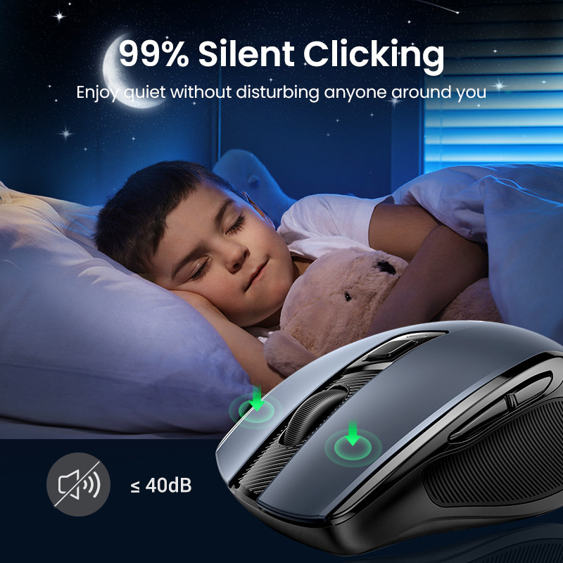 Маніпулятор миша бездротова UGREEN MU006 Ergonomic Wireless Mouse Red Одеса - фото 7