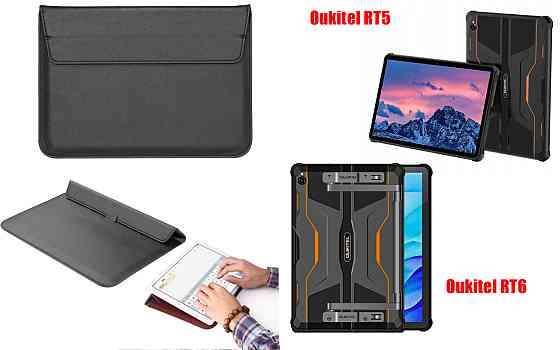 Чохол-конверт VitoCase для Oukitel RT5, Oukitel RT6, з функцією підставки для планшета Чорний Київ